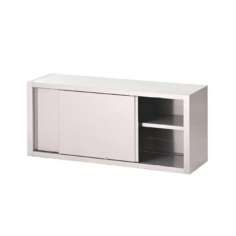 Gastro-Inox Edelstahl-Wandschrank mit Schiebet&uuml;ren 1000 (l) x 400 (d) x 660 (h) mm
