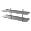 Gastro-Inox RVS dubbele wandplank 1000(l)x400(d)mm