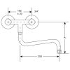 Gastro-Inox Hochleistungs-Duoblock-Niedrigwandmodell 25 (&Oslash;) mm Mischbatterie 250 mm
