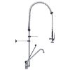 Gastro-Inox Monoblock-Vorsp&uuml;lbrause mit Freisprechfunktion und schwenkbarem Wasserhahn 1200 mm