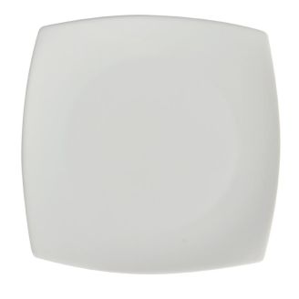 Olympia Whiteware piatti quadrati con angoli arrotondati 24 cm