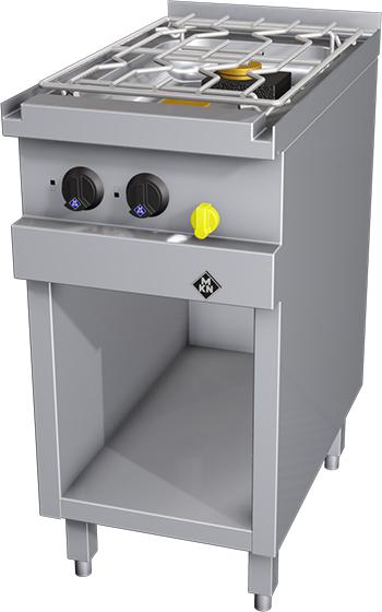 MKN 2-burner Gas cooking table - standing model 2163401