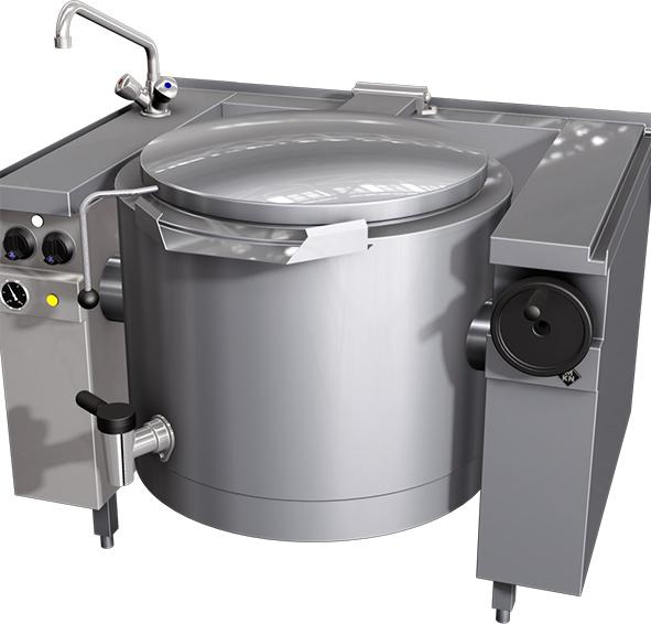 MKN electric cooking kettle 100 L (manually tiltable), mixer tap